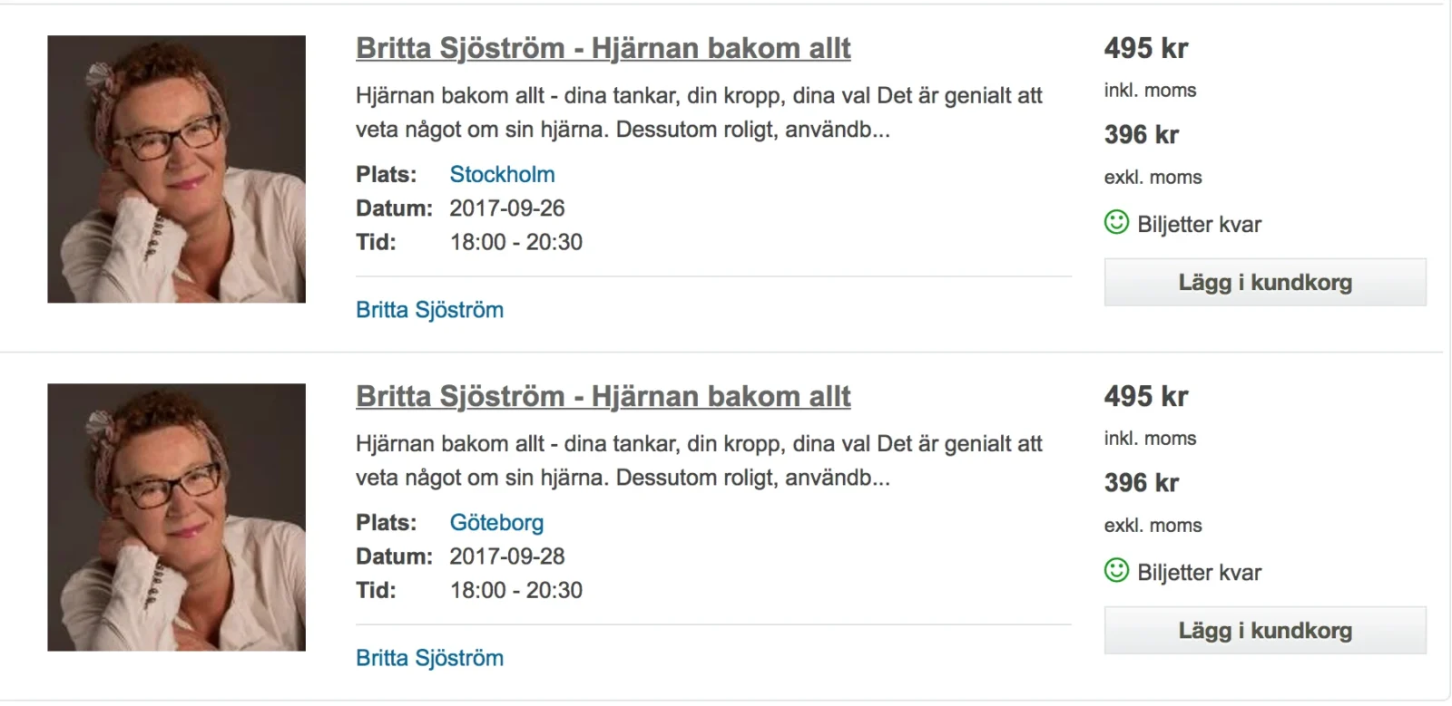 Hjärnan bakom allt, föreläsning av Britta Sjöström