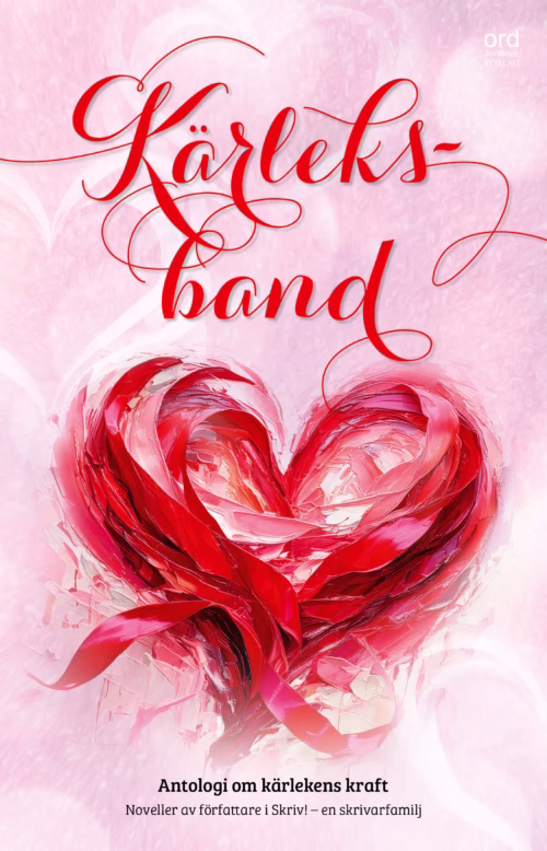 Omslag till boken "Kärleksband" antologi om kärlekens kraft, Danskt band utgåva.